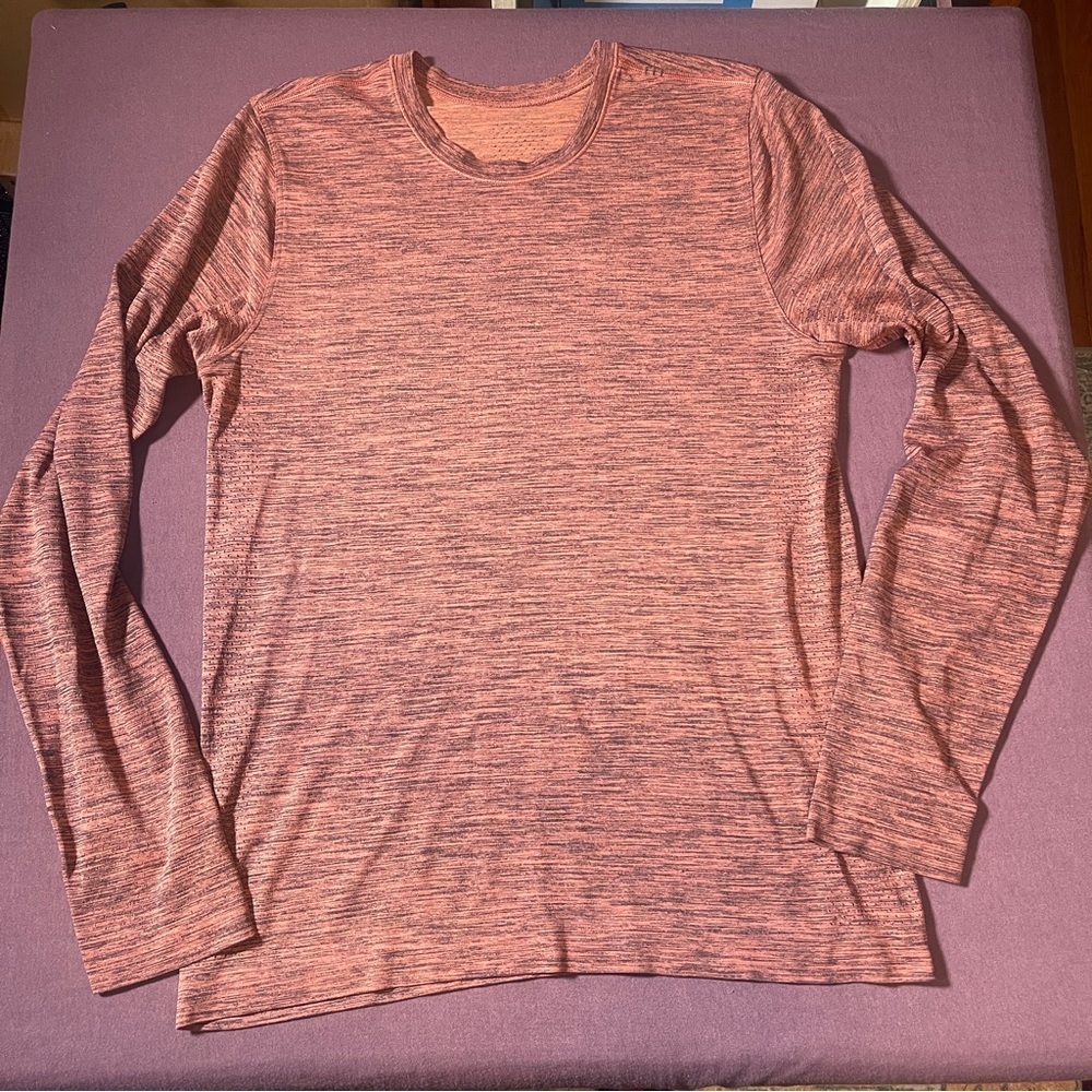 Lululemon Metal Vent Tech Surge Long Sleeve Shirt in Red/Black - Size Small